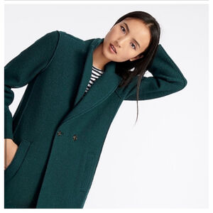 J. Crew New! Daphne Italian Boiled Wool Midi Top Coat